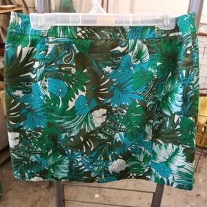Ann Taylor 8 Green Tropical Pencil Skirt …